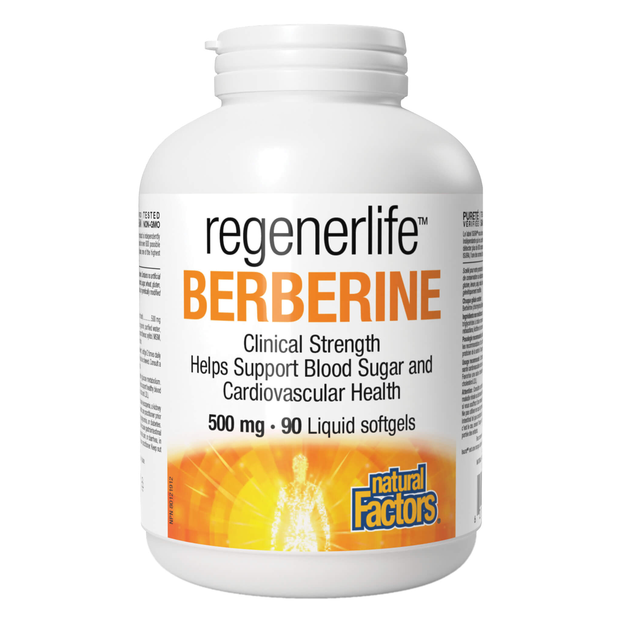 RegenerLife Berberine Clinical Strength Supplement - 500mg Natural Blood Sugar Support for Men & Women - Supports Healthy Glucose Metabolism & Heart Health - Ideal for Daily Wellness & Diabetic Care