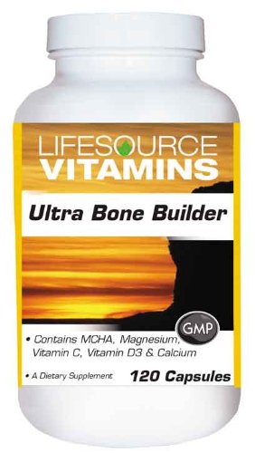 LifeSource Vitamins Ultra Bone Builder 120 Caps - Premium Calcium Supplement for Strong Bones & Joint Support - Ideal for Adults & Seniors for Daily Bone Health Maintenance