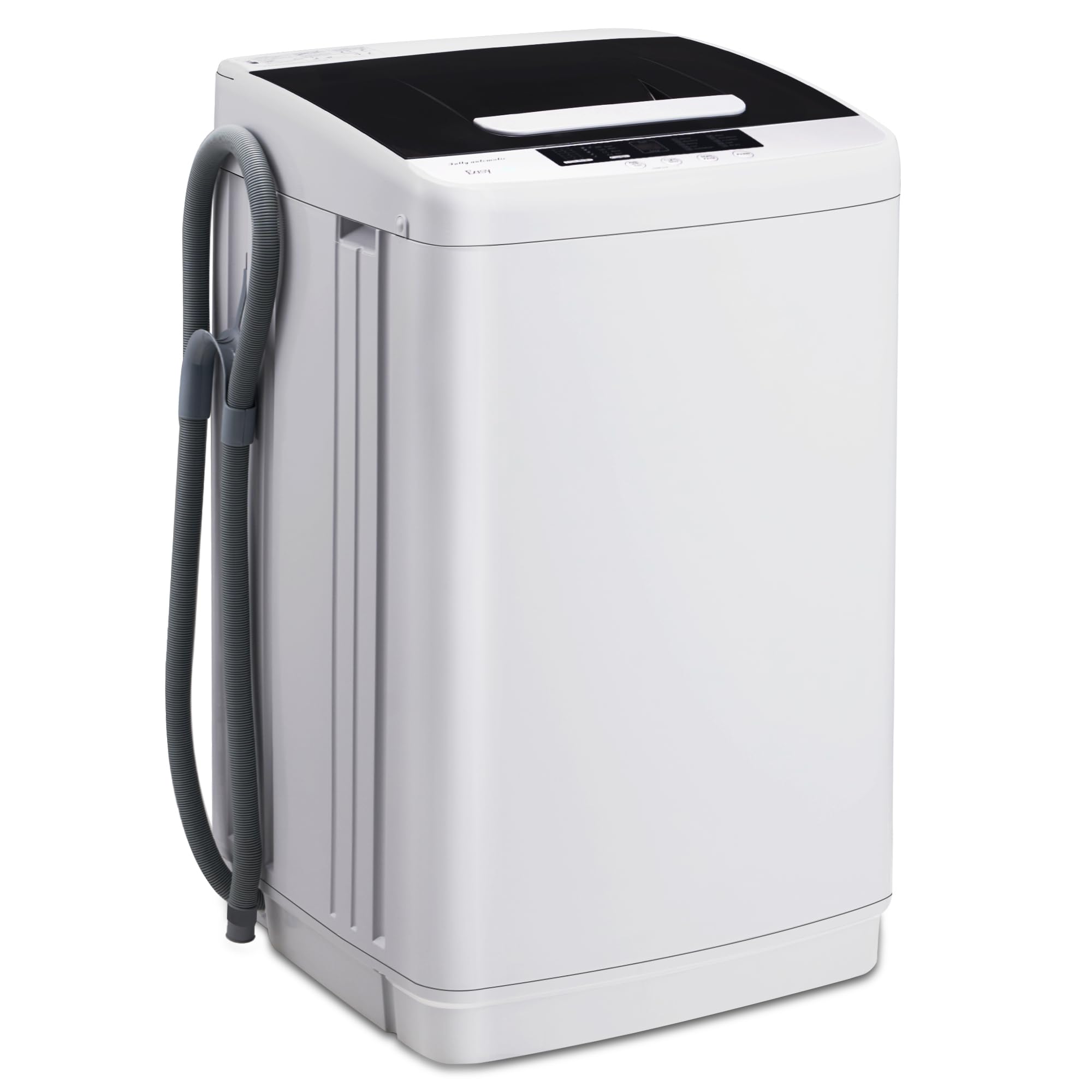 Spurgehom 15.6 lbs Portable Washing Machine with Dryer Combo - Full Automatic Compact Washer with Built-in Pump Drain, LED Display, 10 Wash Cycles & 8 Water Levels - Perfect for Apartments, RVs, Camping & Small Spaces Laundry Needs