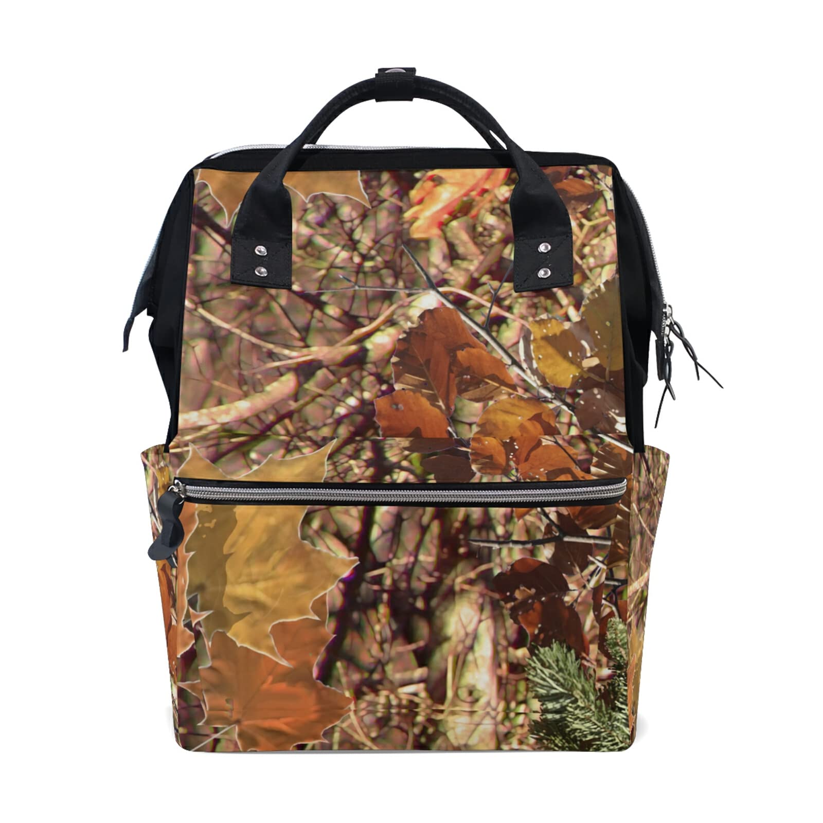 Stylish Laptop Backpack for Travel & School - Waterproof Deep Fall Camouflage Design - Unisex Diaper Bag & Doctor Bag - Perfect for Commuting, College & Business Trips