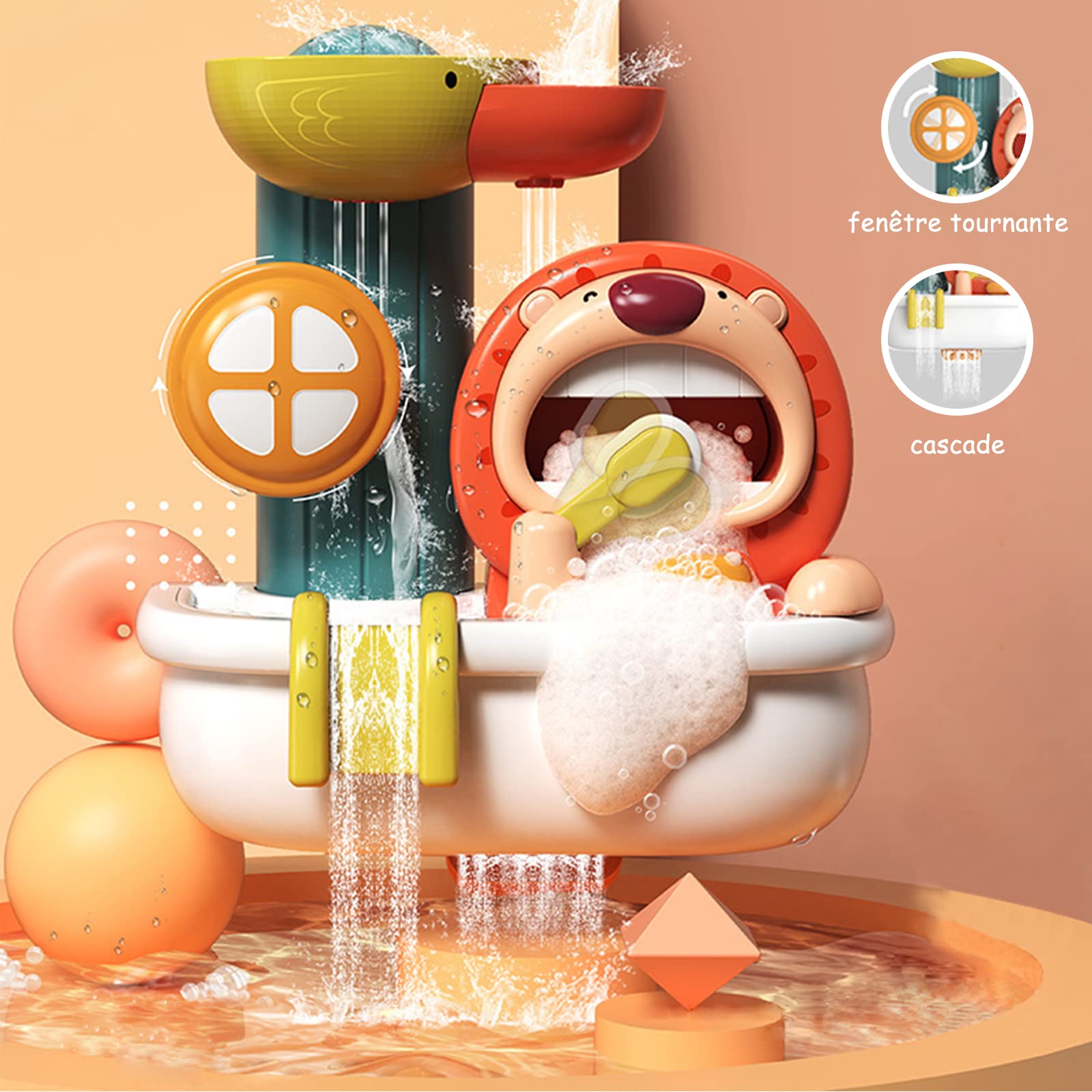Niaetuo Baby Bath Toys for Toddlers 1-4 Years Old - Fun & Safe Bath Time Toy Set for Boys & Girls - Perfect Gift for 1st Birthday & Early Childhood Development - Ideal for Sensory Play, Water Play & Bathtime Fun