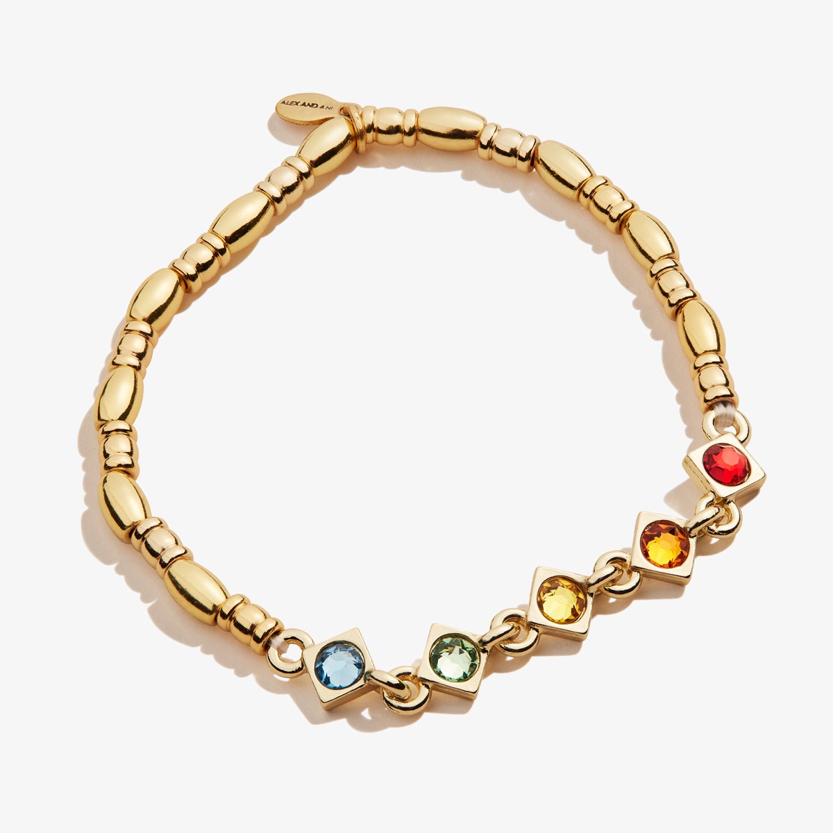 Crystal Rainbow Stretch Bracelet for Women - Adjustable Colorful Beaded Elastic Bracelet - Perfect for Everyday Wear, Gifts & Boho Fashion Accessories