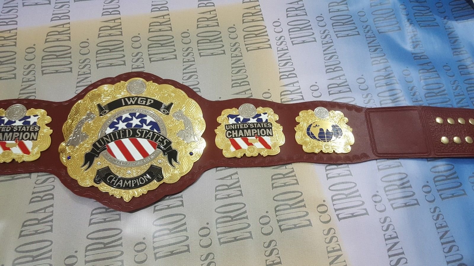 Authentic Replica IWGP United States Championship Belt - Adult Size with Metal Plates - Perfect for Wrestling Fans, Collectors & Cosplay Events