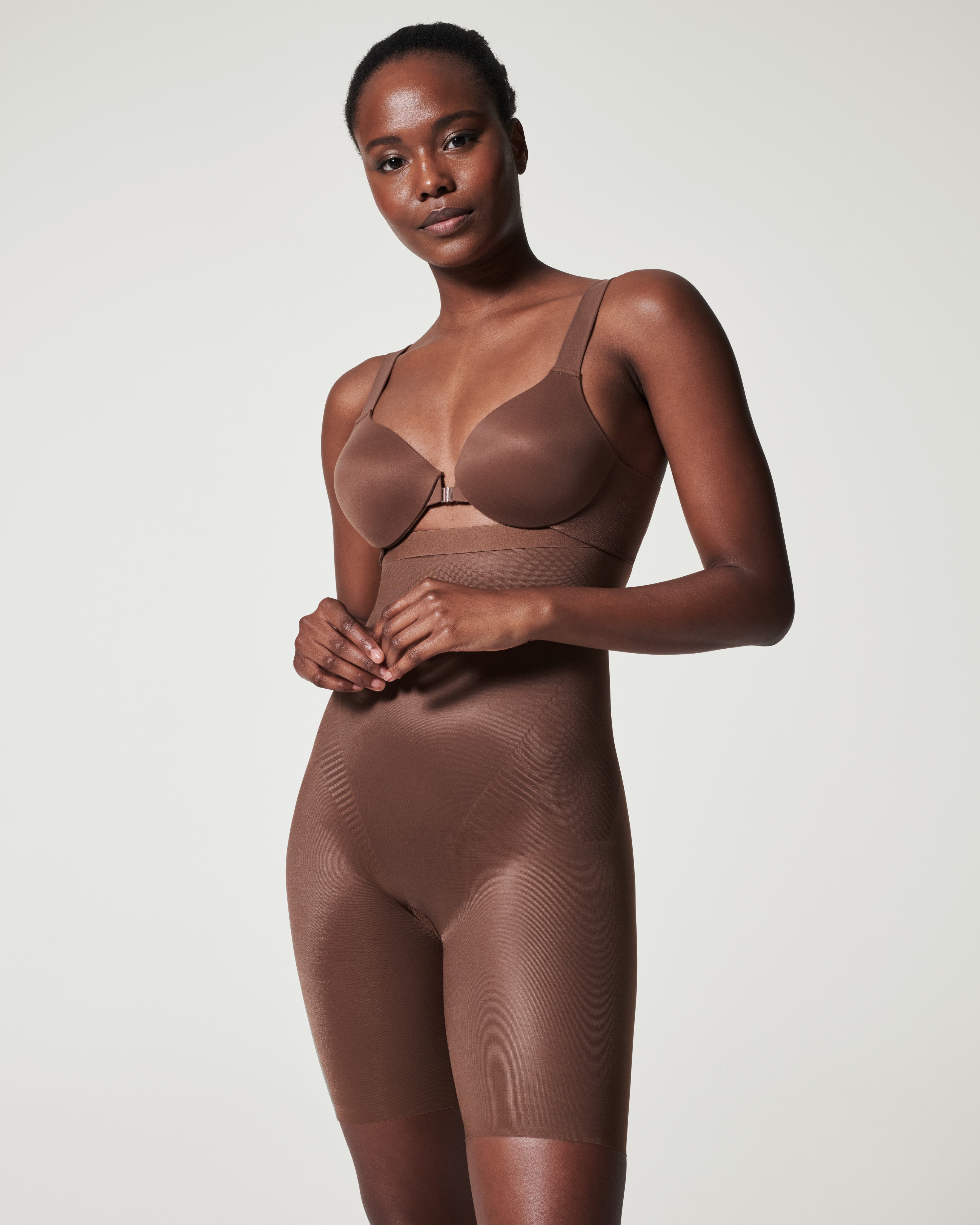 SPANX Shapewear Invisible High Waisted Mid Thigh Shorts - Slimming Body Shaper for Women | Perfect for Dresses, Work & Everyday Wear