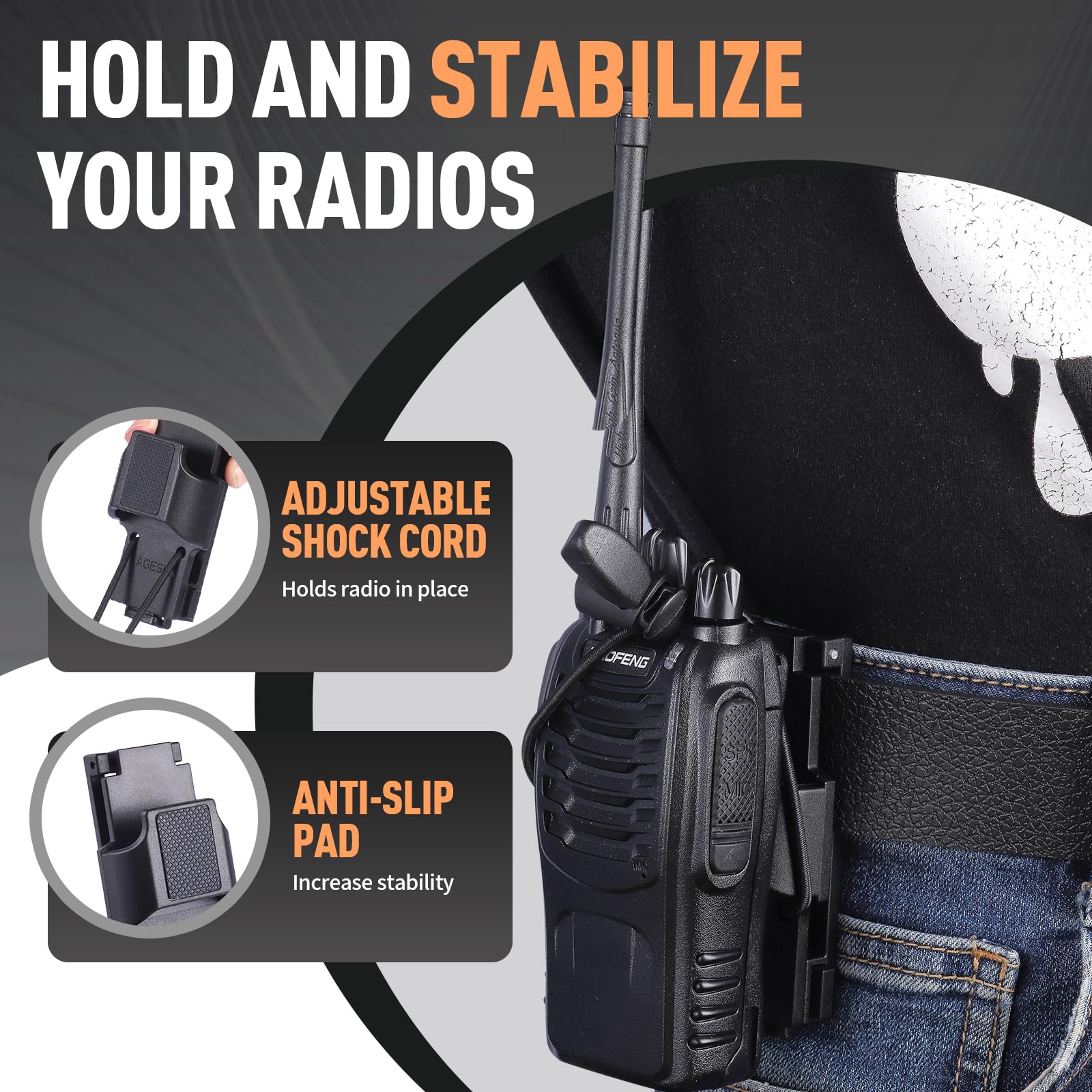 Universal Radio Belt Holster - Adjustable 1.5