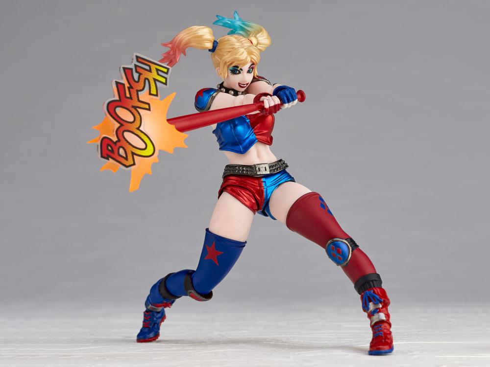 Amazing Yamaguchi Revoltech No. 015EX Harley Quinn Roller Derby Action Figure - New Color Version | Highly Articulated Collectible for Display & Photography | Perfect for DC Fans & Anime Figure Collections