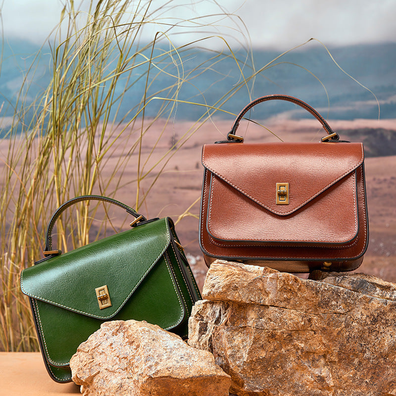 Premium Genuine Leather Tote Bag for Women - Stylish Shoulder Bag & Crossbody Purse - Perfect for Work, Travel & Everyday Use