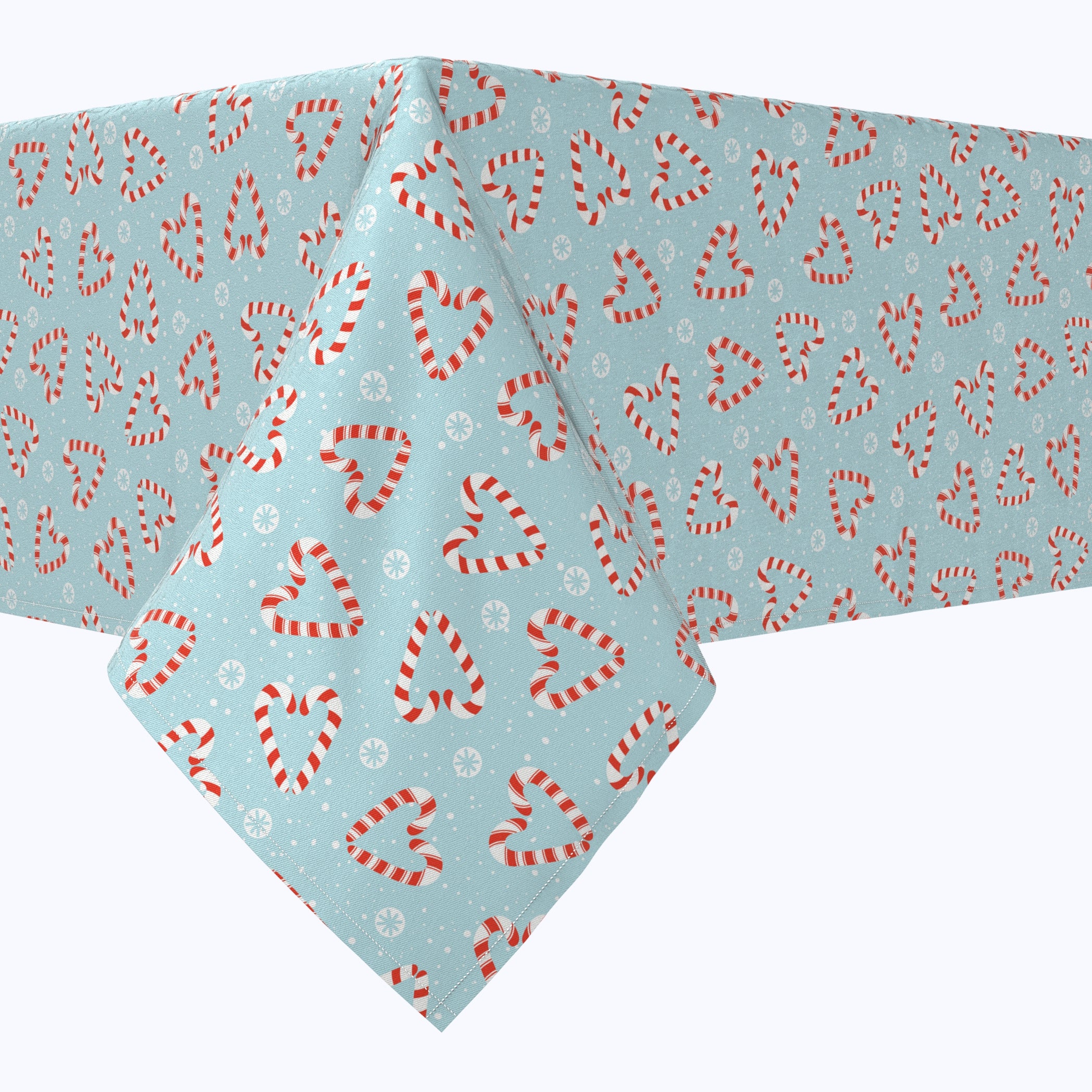 Candy Cane Heart-Shaped Cotton Fabric Squares - Perfect for DIY Crafts, Holiday Decorations & Gift Wrapping