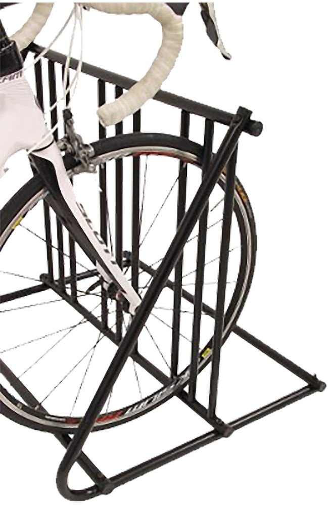 Saris Mighty Mite 6-Bike Parking Rack - Heavy Duty Black Bicycle Storage Stand for Garage, Shed or Outdoor Use