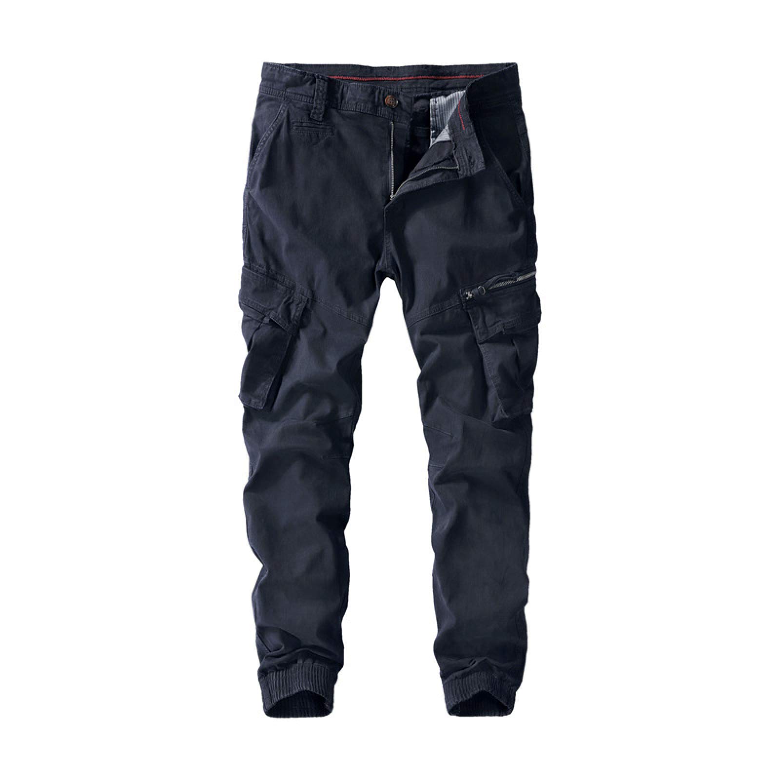 Men's Winter Washed Work Pants - Comfortable Casual Solid Color Trousers for Office, Outdoor & Daily Wear