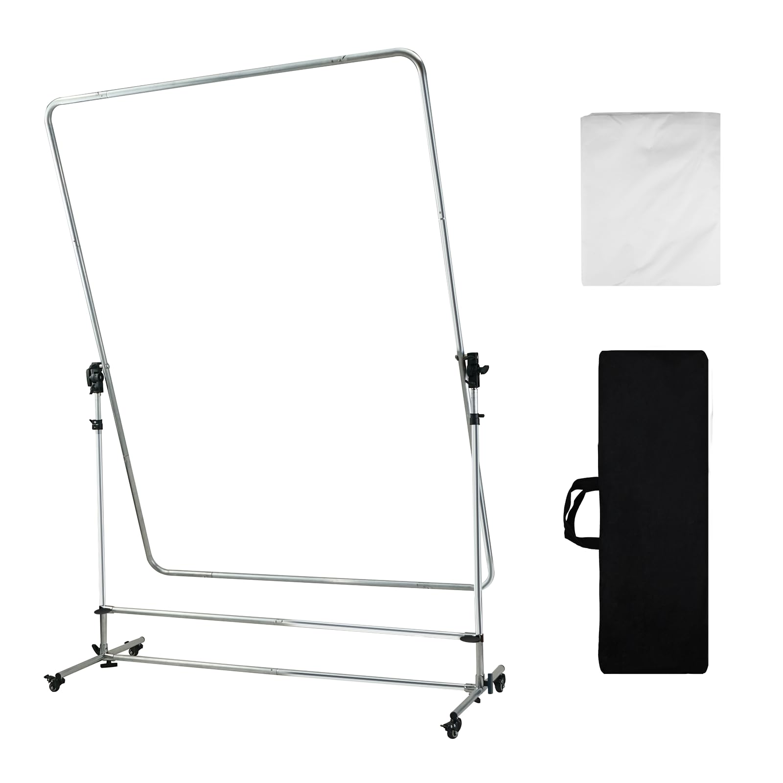 Professional 79x59 inch Photography Light Diffuser with Translucent Cloth - 360° Rotatable Reflector Panel & 7-10ft Adjustable Stand with Wheels - Perfect for Studio, Portrait, Product Photography and Video Shooting