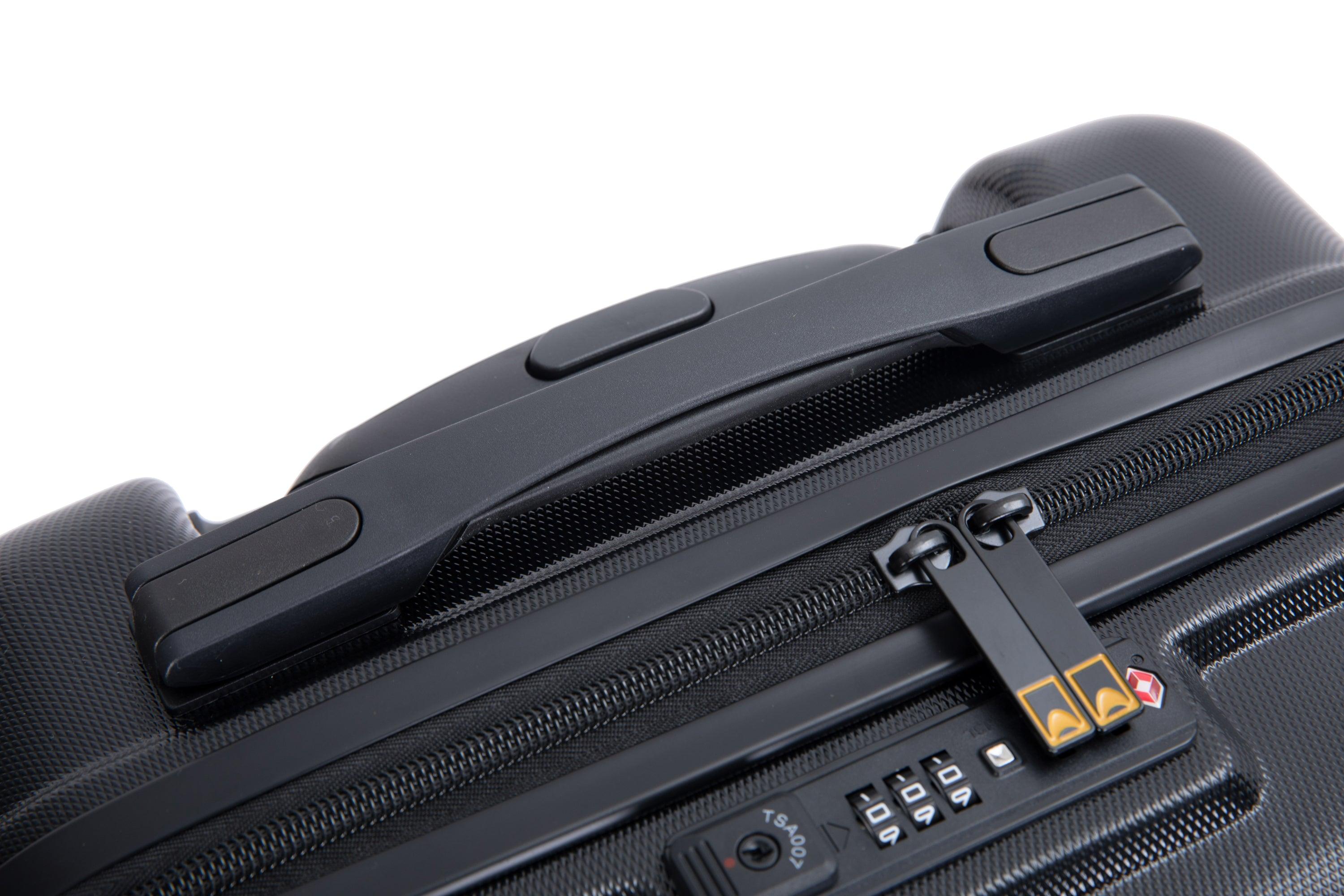 TSA Approved 18.5 Inch Carry On Luggage - Hard Shell Spinner Suitcase with 360° Wheels for Air Travel | Airline Compliant Cabin Bag | Perfect for Business Trips & Weekend Getaways (Black)