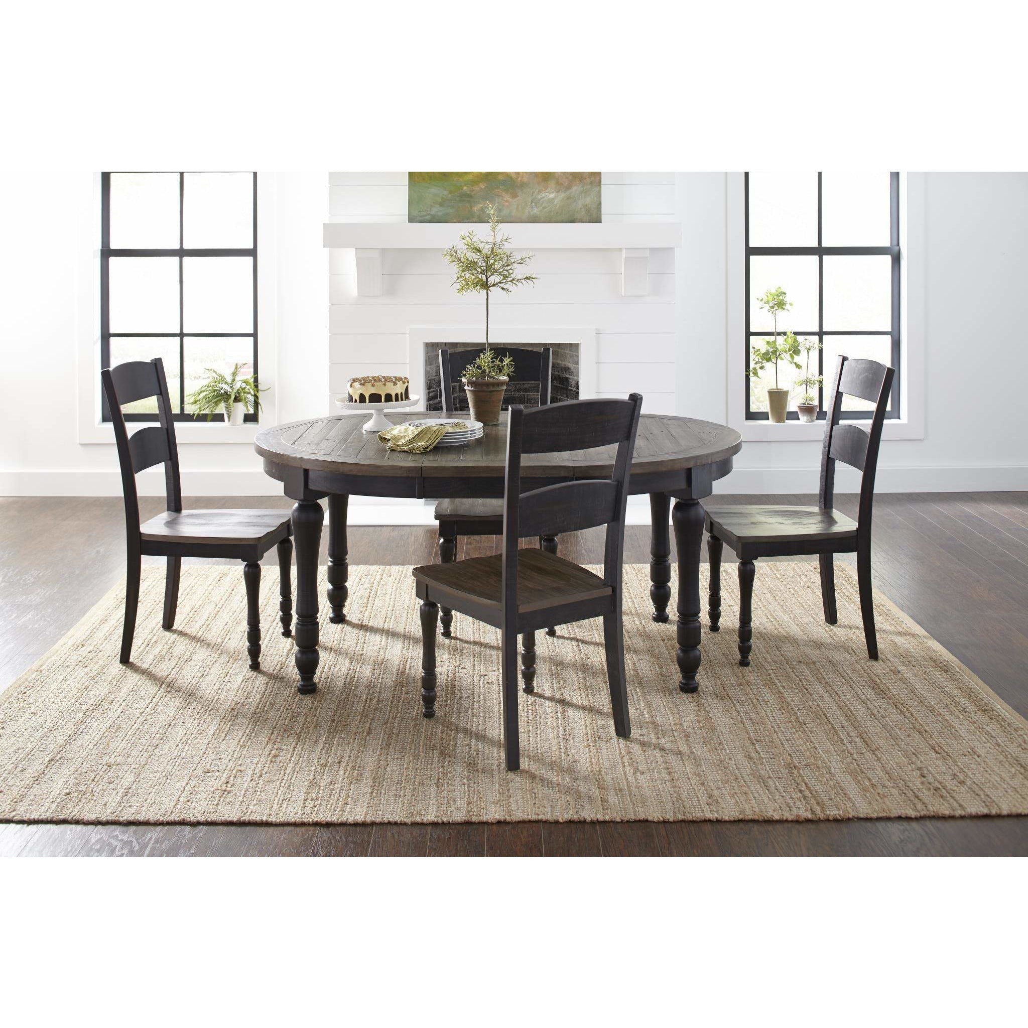 Madison County 7-Piece Oval Dining Table Set with 6 Chairs - Modern Black Kitchen Furniture for Dining Room, Patio, or Outdoor Entertaining