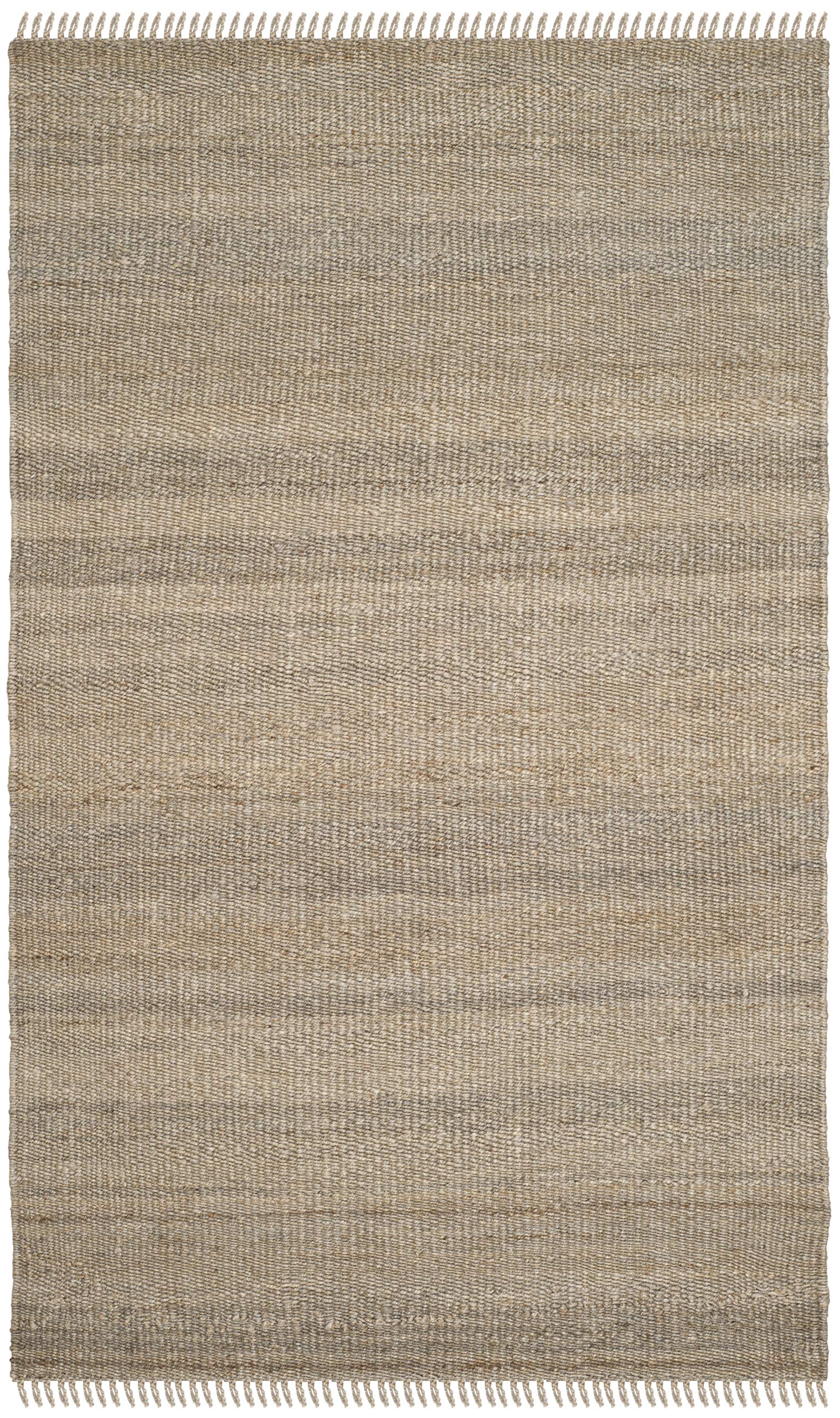 SAFAVIEH Handmade Boho Jute Area Rug 6' x 9' - Natural Fiber Woven with Fringe, Grey (NF368C) | Perfect for Living Room, Bedroom & High Traffic Areas | Eco-Friendly Home Decor for Bohemian & Coastal Style Interiors