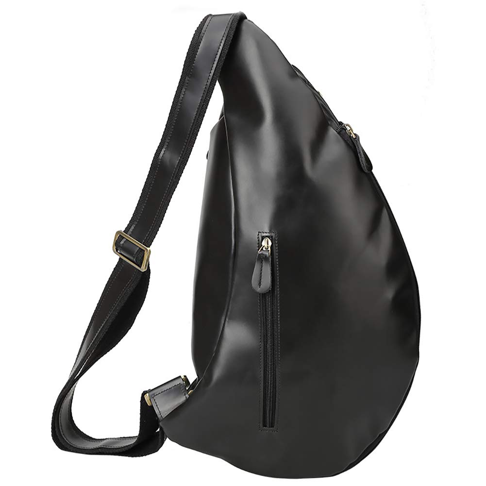 LederleiterUSA Men's Leather Chest Bag - Sling Crossbody Shoulder Bag Backpack for Outdoor, Travel & Daily Use - Durable & Stylish Men's Accessory