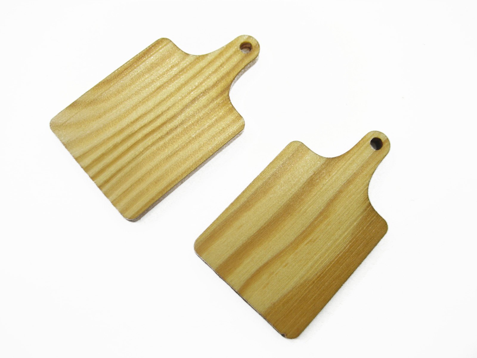 2-Piece Wooden Cutting Board Set - Miniature Kitchen Accessories for Dollhouse & DIY Crafts - Perfect for Miniature Cooking, Baking & Play Scenes