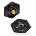 Manfrotto 030 14 Hexagonal Quick Release Plate with 1/4-20 Screw - Compatible with Tripods, Cameras & Video Equipment - Perfect for Photography, Videography & Studio Setups