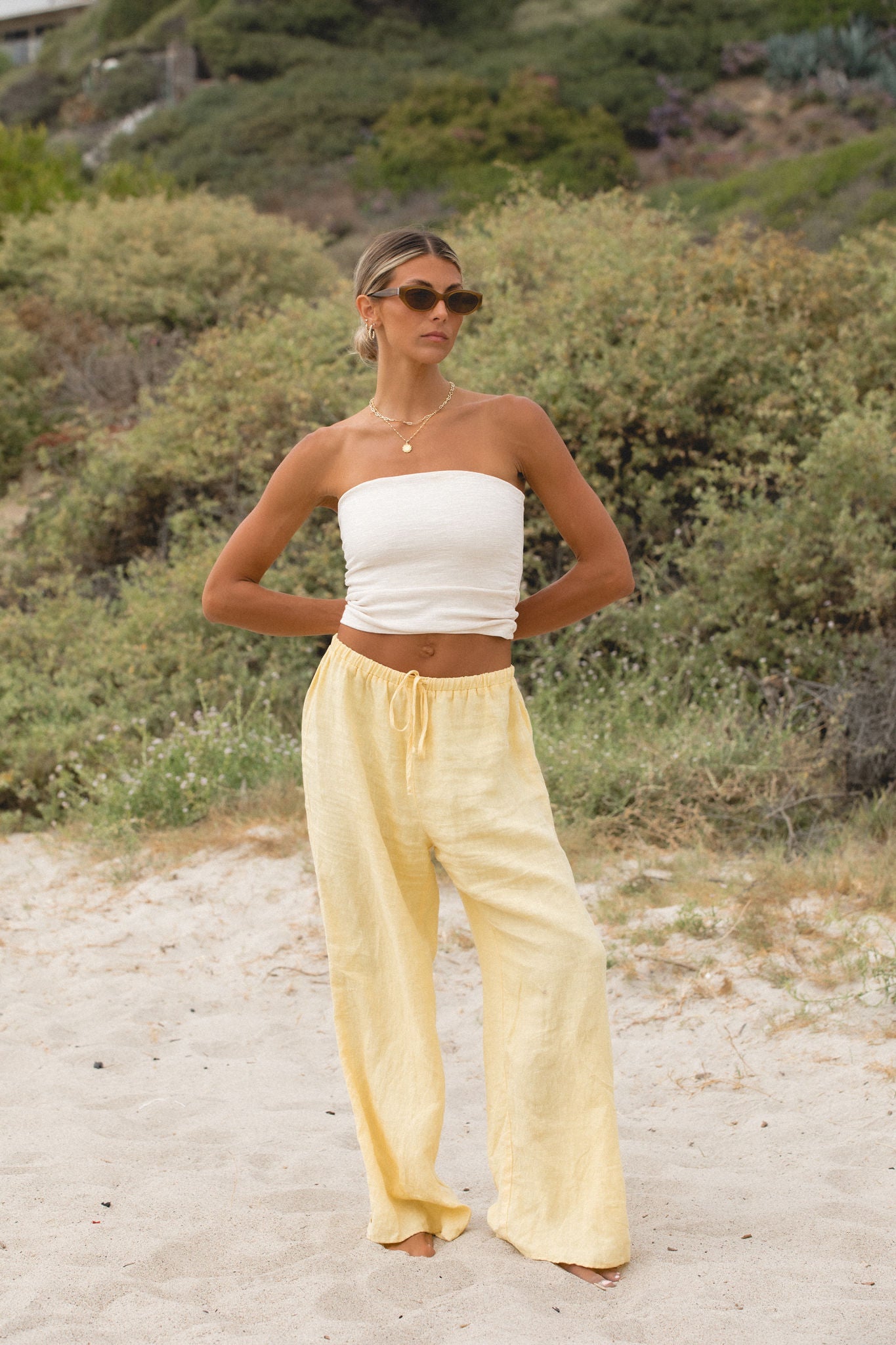 Women's Warm Sun Cotton Ruched Tube Top - Soft Stretchy Summer Crop Top for Beach, Music Festivals & Casual Outfits