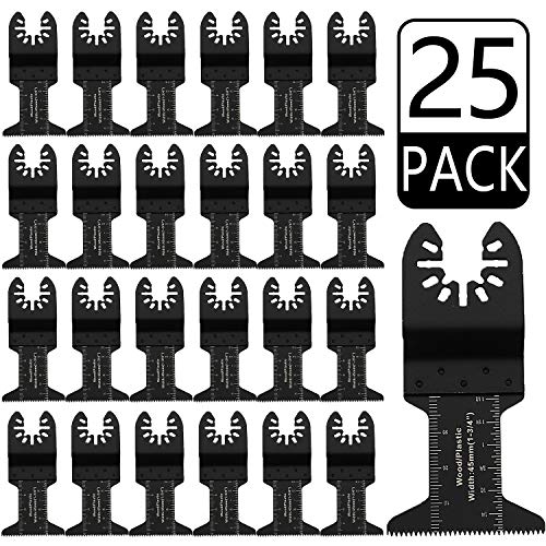 25PCS Universal Oscillating Saw Blades - Wood & Plastic Cutting - Fits Fein Bosch Craftsman - for DIY & Home Renovation