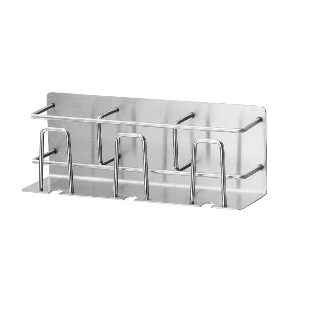 Stainless Steel Toothbrush Holder with Adhesive - Bathroom Organizer for Toothbrush, Toothpaste & Razor Storage | Space-Saving Solution for Small Bathrooms & Travel