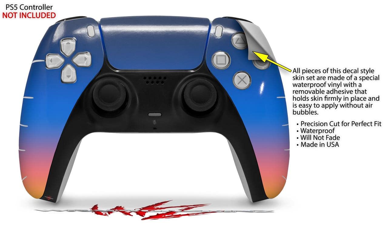 PS5 DualSense Controller Skin Wrap - Smooth Fades Sunset Design for Gaming Protection