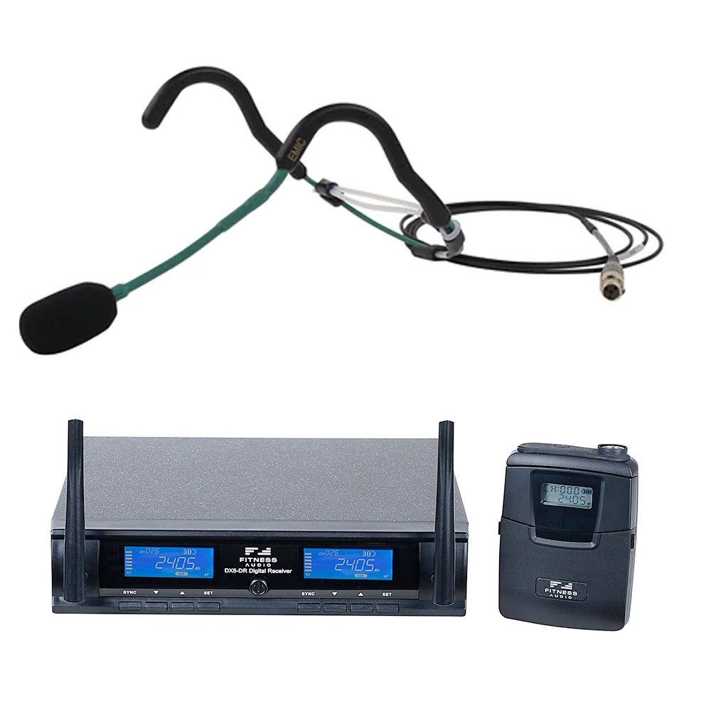 Wireless Microphone System with Headset Mic - Digital Audio for Fitness Instructors, Gym Trainers & Workout Classes | Perfect for Yoga, Zumba & Home Exercise