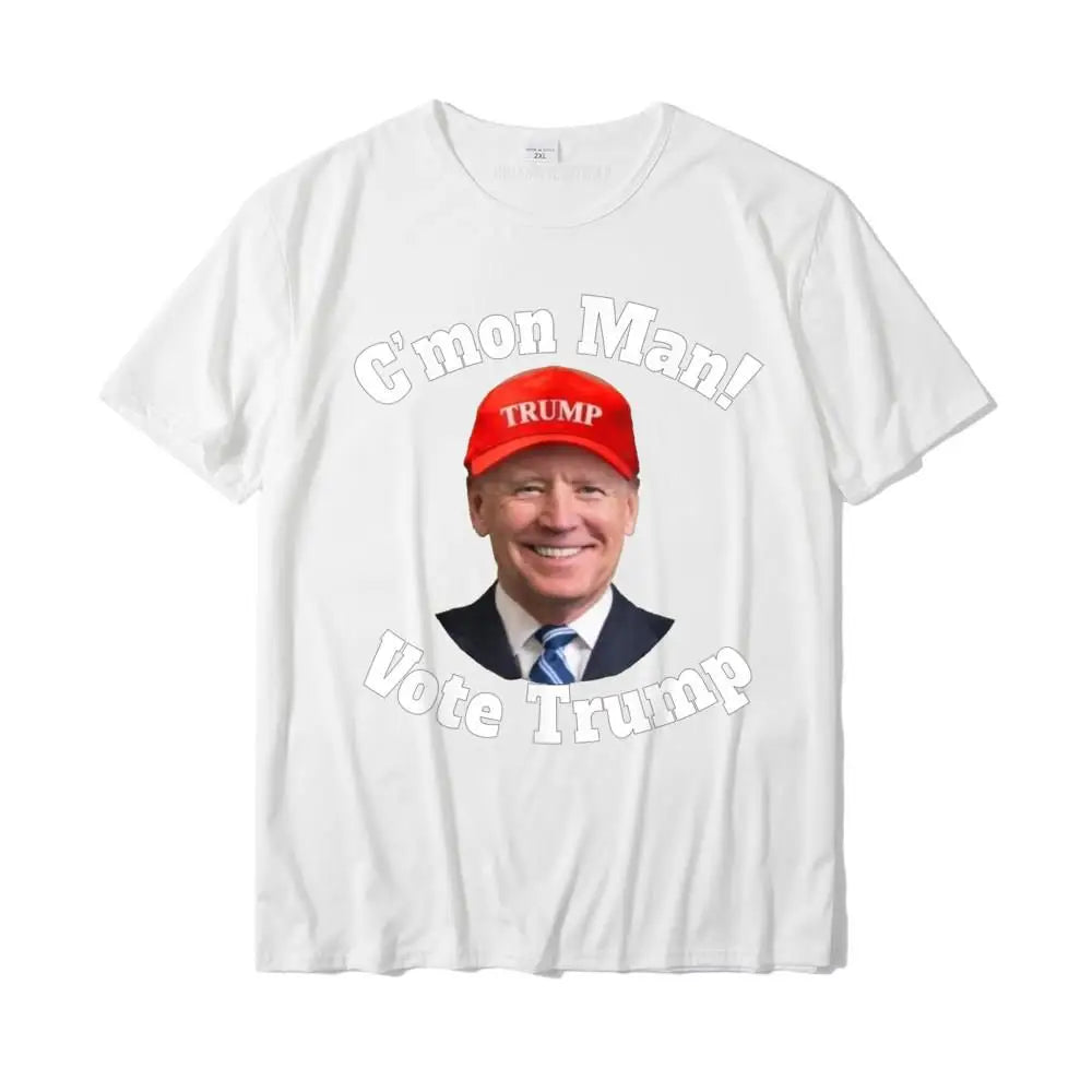 Trump vs Biden Election 2024 Halloween T-Shirt - Patriotic Political Graphic Tee for Men - 100% Cotton Customizable Top - Great for Halloween Costumes & Election Parties