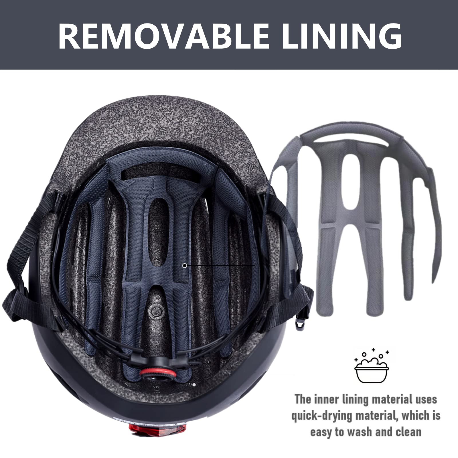 Best Adult Bike Helmet for Men & Women - Lightweight Mountain & Road Cycling Helmet with USB Rechargeable Taillight - Perfect for Commuting, Trail Riding & Urban Cycling Safety