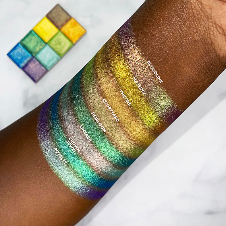 Bloodline Vibrant Multichrome Eyeshadow Palette - Long Lasting Highly Pigmented Makeup for Party, Night Out & Special Occasions