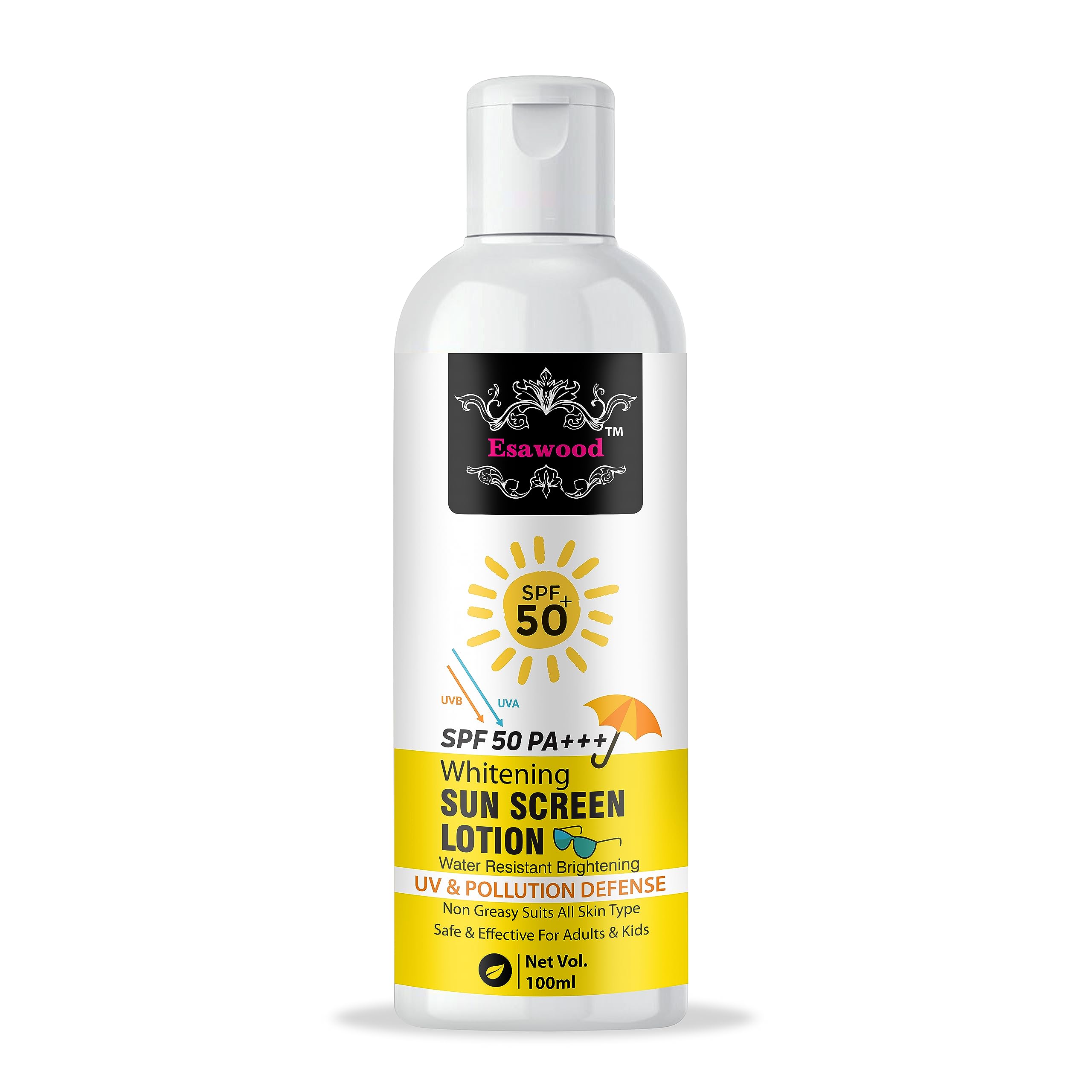 SPF 50+ Sunscreen Lotion for Face & Body - Broad Spectrum UVA/UVB Protection, Water Resistant, Non-Greasy Formula - Perfect for Beach, Swimming & Outdoor Activities