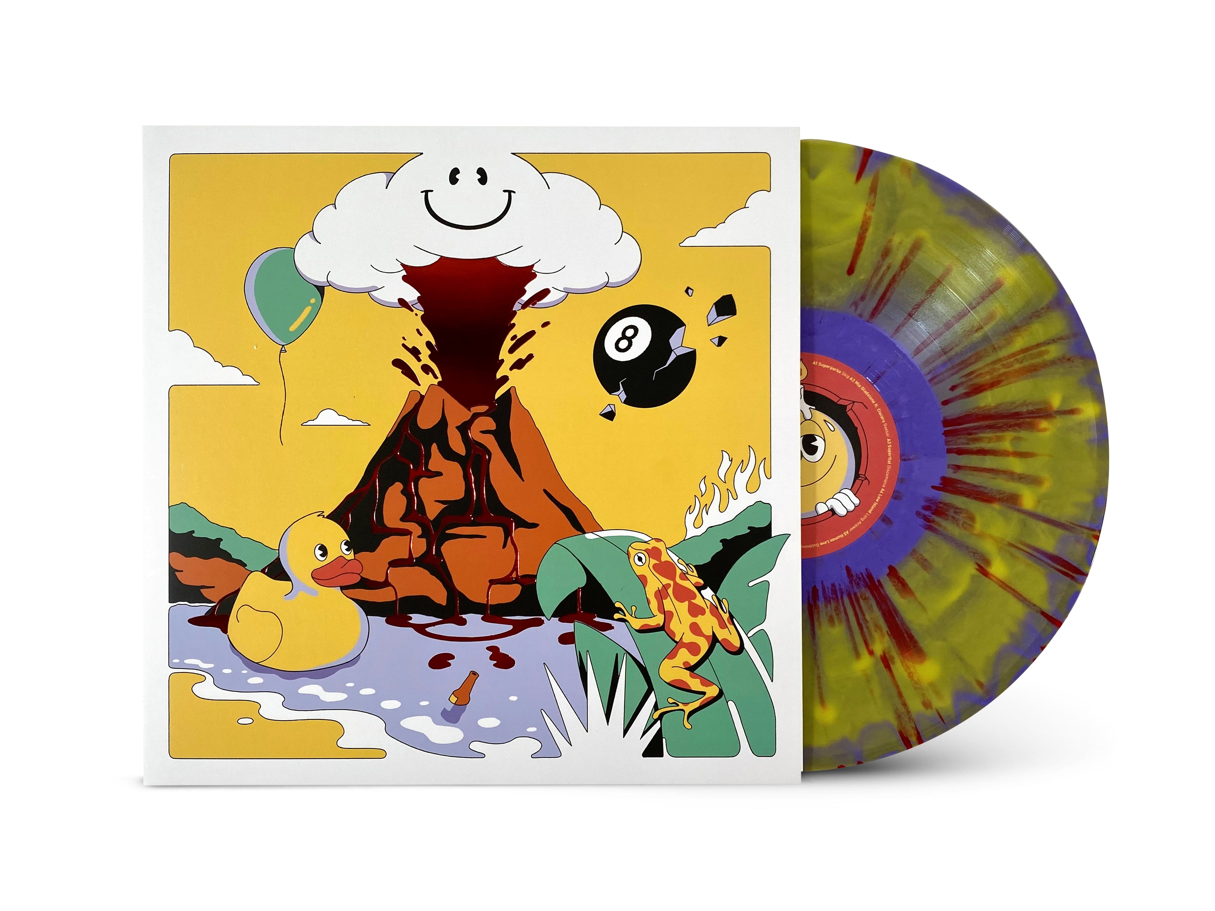 VIP // Yellow & purple smash with lava splatter