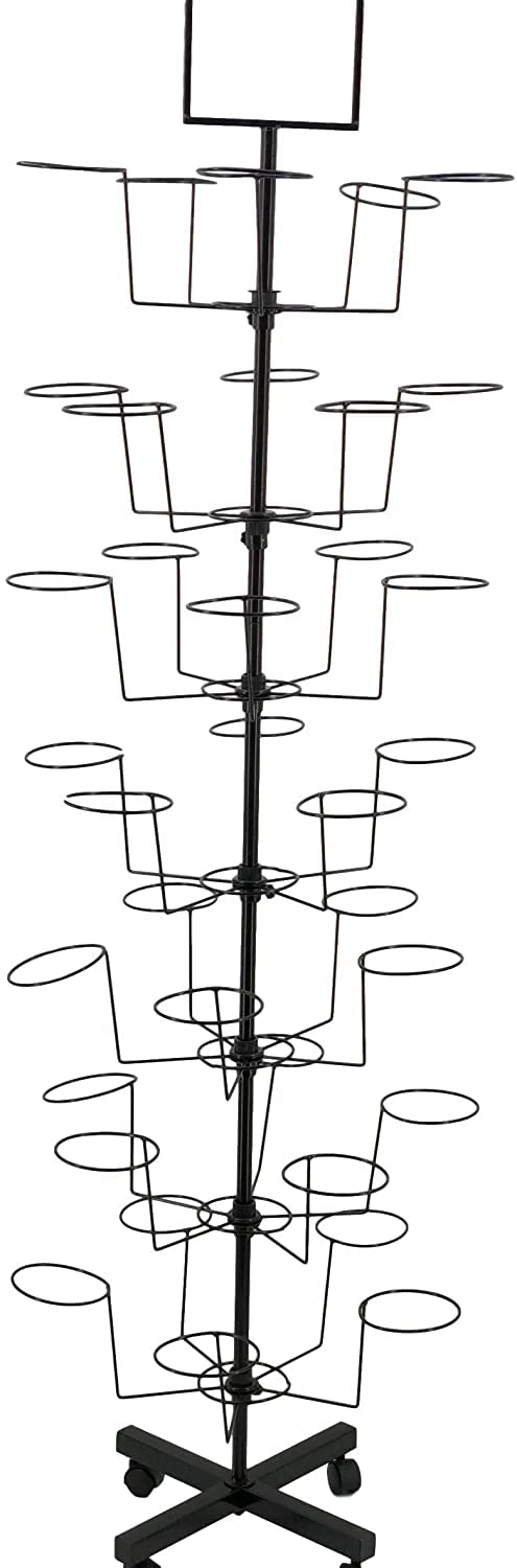 7-Tier Hat Display Rack for Store - Holds 35 Hats - Perfect for Cowboy, Baseball, Animal & Halloween Hats - Durable Hat Stand for Retail Shops, Boutiques & Trade Shows
