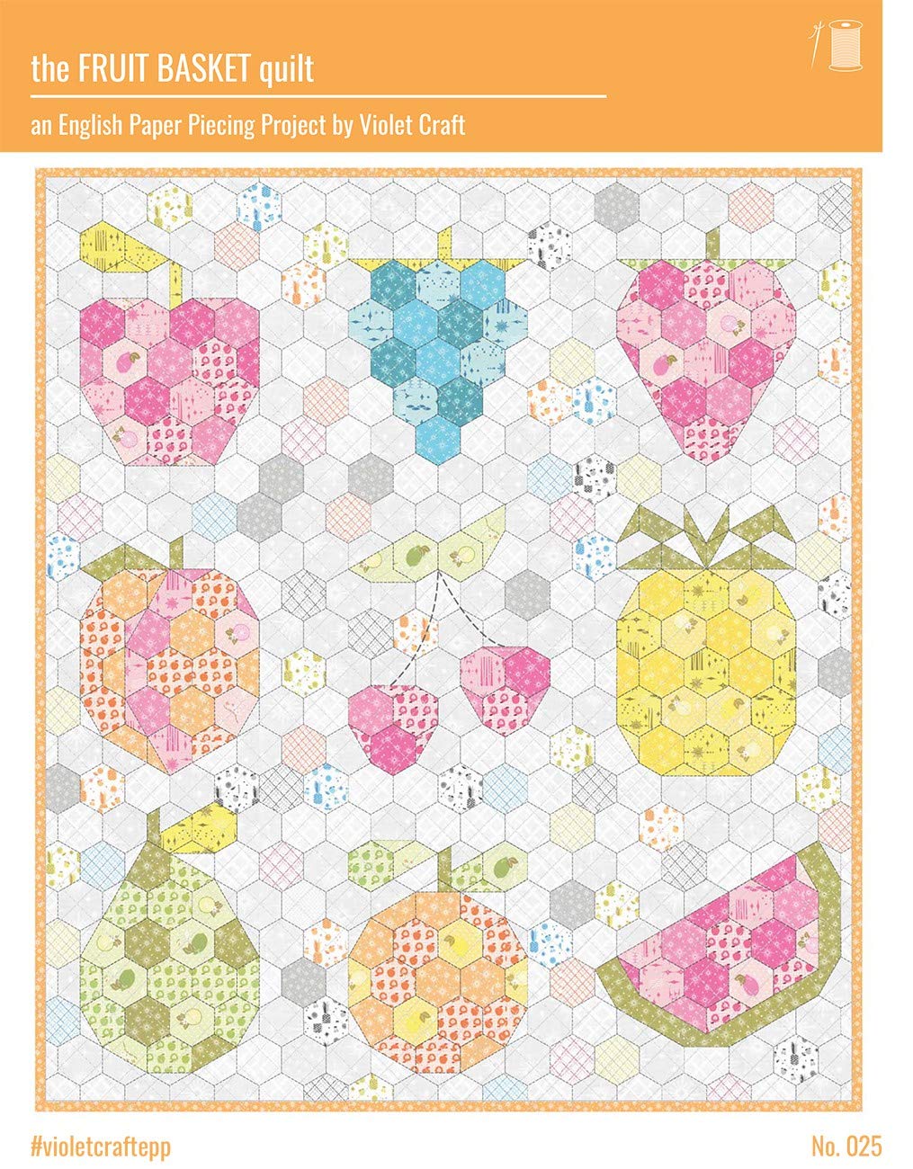 EPP Quilt Pattern for Fruit Basket - English Paper Piecing Quilting Template for Beginners | Perfect for Home Decor, Baby Blankets & DIY Craft Projects