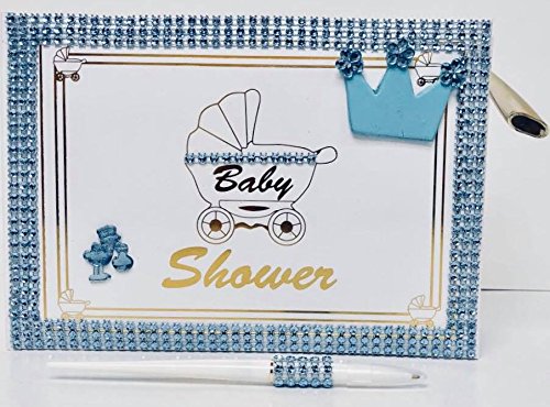 Royal Prince Baby Boy Guest Book with Pen for Baby Shower - Elegant Keepsake for Christening, Naming Ceremonies & Newborn Celebrations
