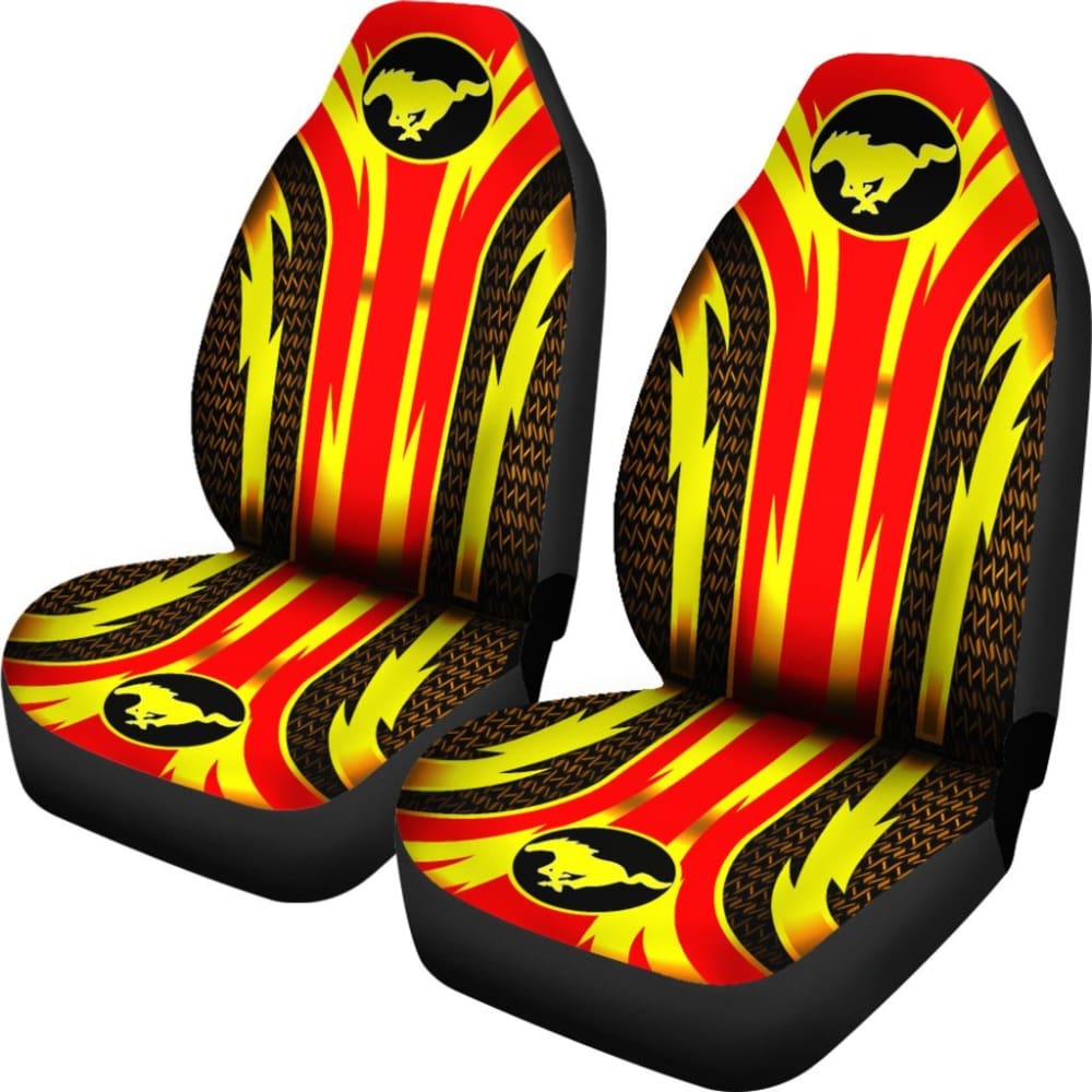Premium 2-Piece Front Mustang Seat Covers (Fits 2005-2023 Models) - Durable Neoprene Protection for Cars & Trucks - Perfect for Daily Commute, Road Trips & Off-Road Adventures