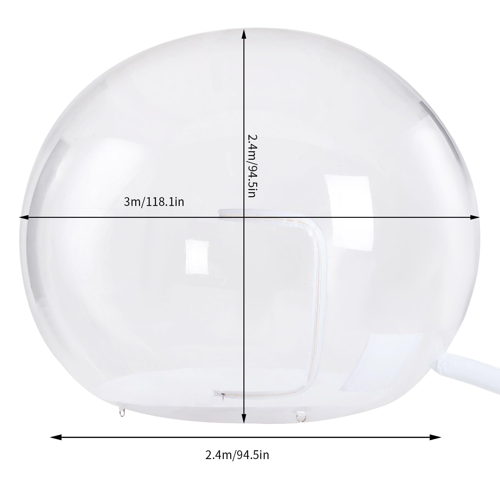 10FT Inflatable Bubble Tent - Clear Dome Camping Tent for Indoor/Outdoor Use with Quiet Air Blower - Perfect for Kids Camping, Family Parties & Stargazing (9.84x7.87x7.87ft) - Great for Backyards, Gardens, Beaches & Outdoor Events