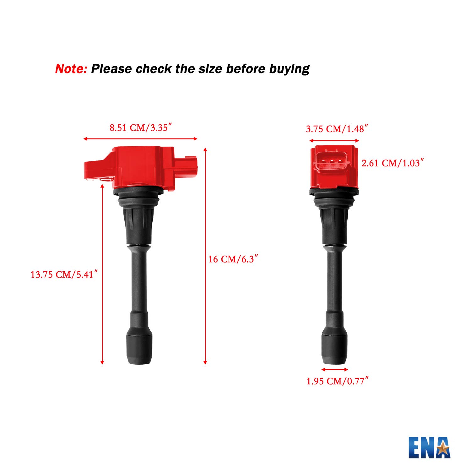ENA Direct Set of 1 Ignition Coil Pack Compatible with Nissan Infiniti 2007-2012 Models (Frontier, Altima, Versa, Sentra, Cube, NV200, Rogue, FX50, QX60, QX70) - 1.6L 2.4L 2.5L Engine Replacement Part - Perfect for DIY Auto Repair & Performance Enhancement