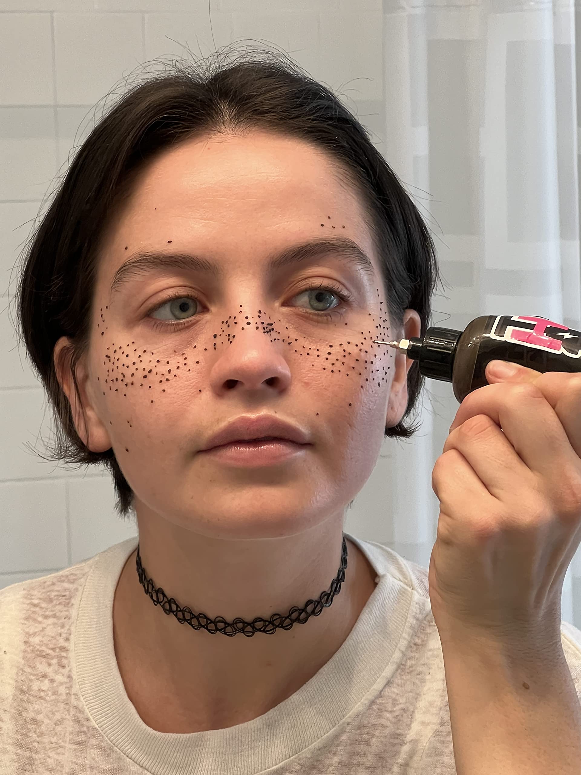 H Cone Paste Bottle for Faux Freckles & Temporary Tattoos - Body Art Makeup Kit for Cosplay, Halloween & Festival Face Painting - Safe & Easy to Use