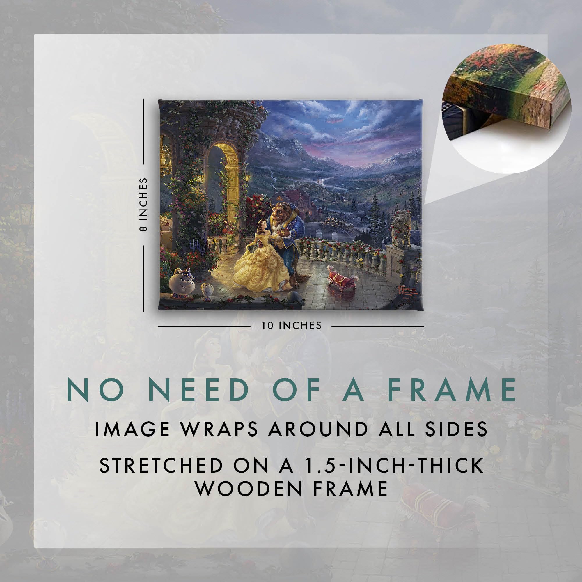 Thomas Kinkade Disney Beauty and The Beast Painting - 8