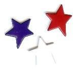 Creative Expressions Primitive Star Brads - Bulk 25ct - Red White Blue Patriotic Embellishments for Scrapbooking, Card Making & DIY Crafts (Perfect for 4th of July Decorations)