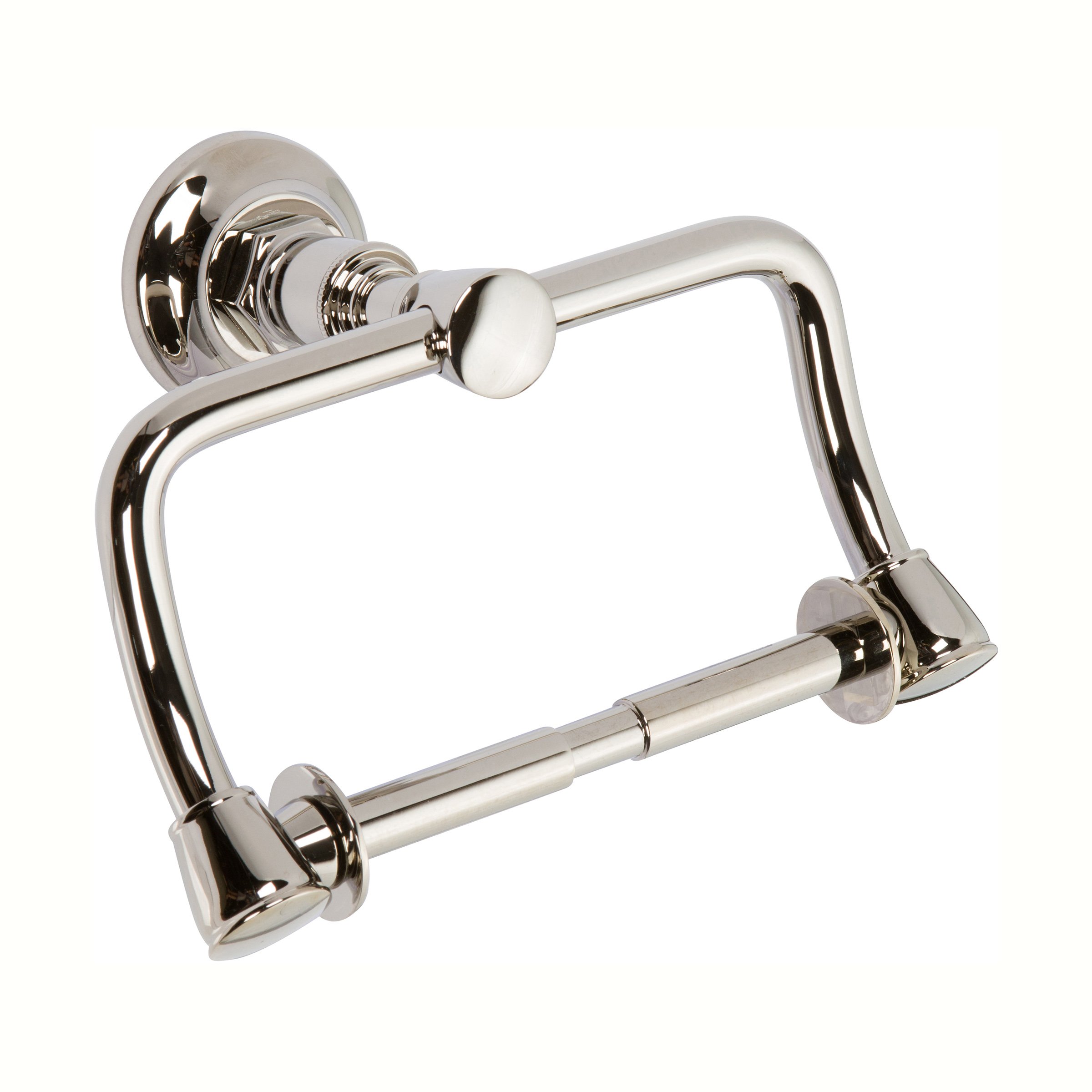 Eavon Wall Mounted Toilet Paper Holder - Polished Nickel Bathroom Tissue Roll Dispenser for Modern & Traditional Home Decor