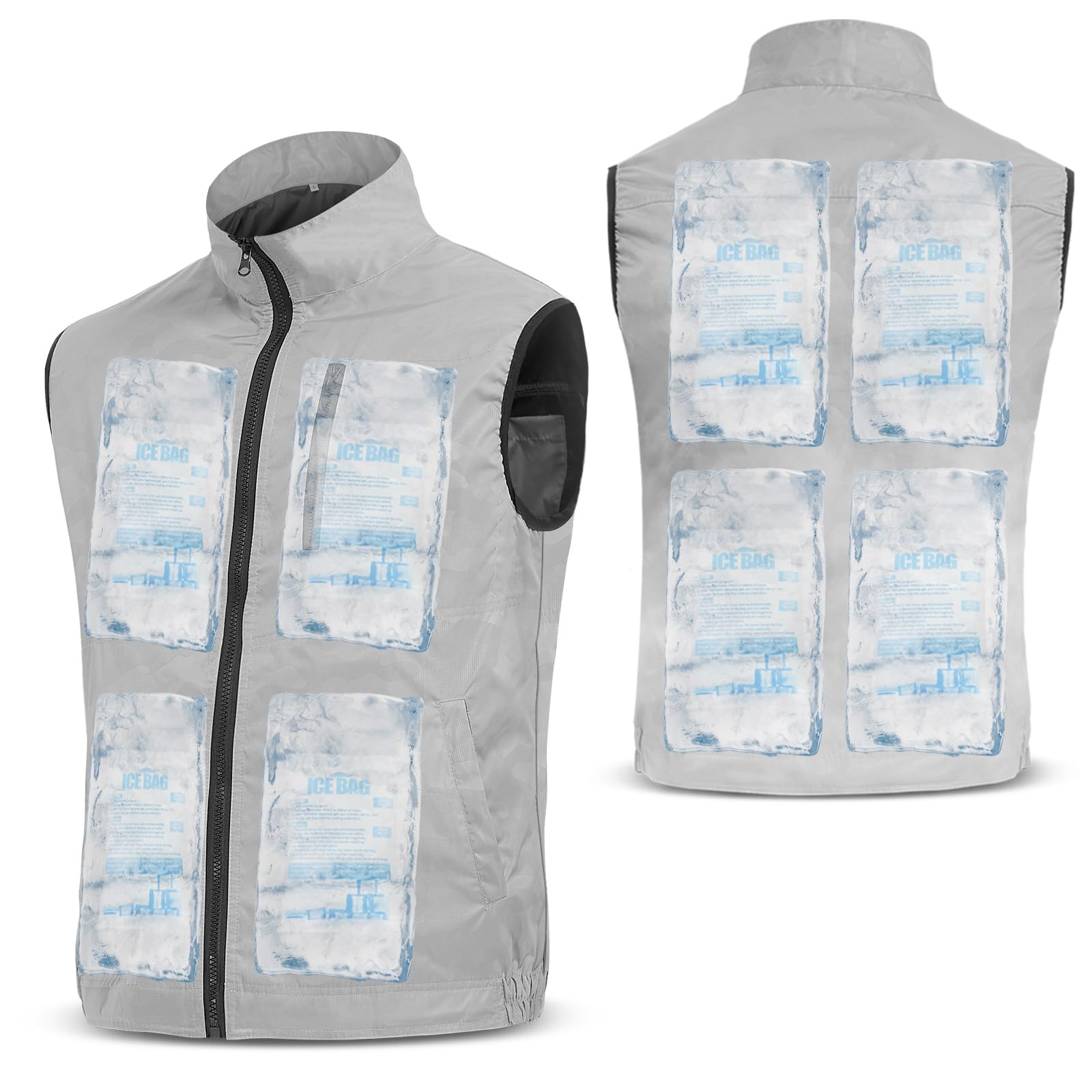 Cooling Vest for Men & Women - Reusable Ice Vest with 24 Ice Packs for Hot Weather - Waterproof & Breathable for Outdoor Work, Sports & Summer Activities