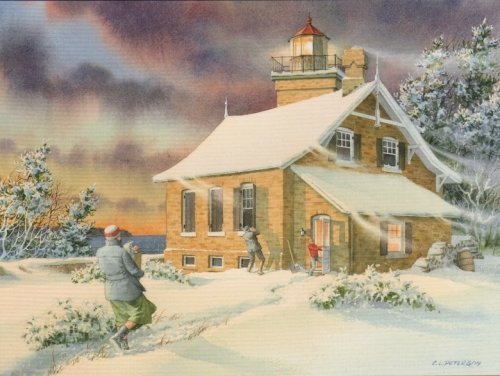 Charles Peterson - Thursday At Eagle Light: Early Snow Giclee Print on Premium Watercolor Paper | Wall Art Decor for Living Room, Bedroom & Office