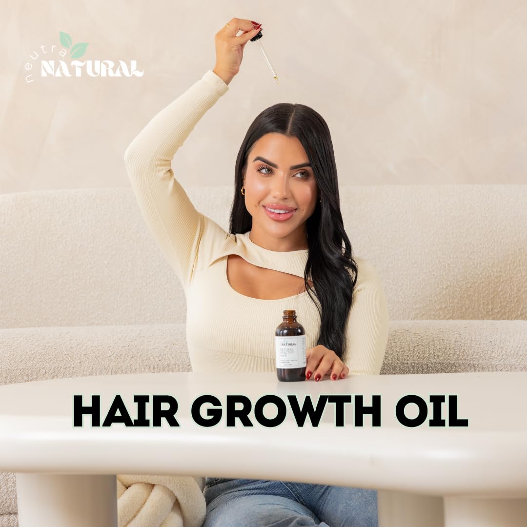Organic Rosemary Hair Growth Oil - Plant-Based & Healthy Hair Treatment for Thicker, Stronger Hair (2oz) | TikTok Viral Hair Care for Daily Nourishment & Scalp Massage