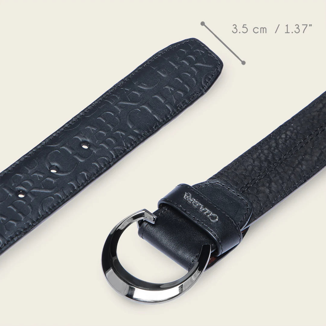 CS564TC   Cuadra black casual fashion bulls neck belt for men