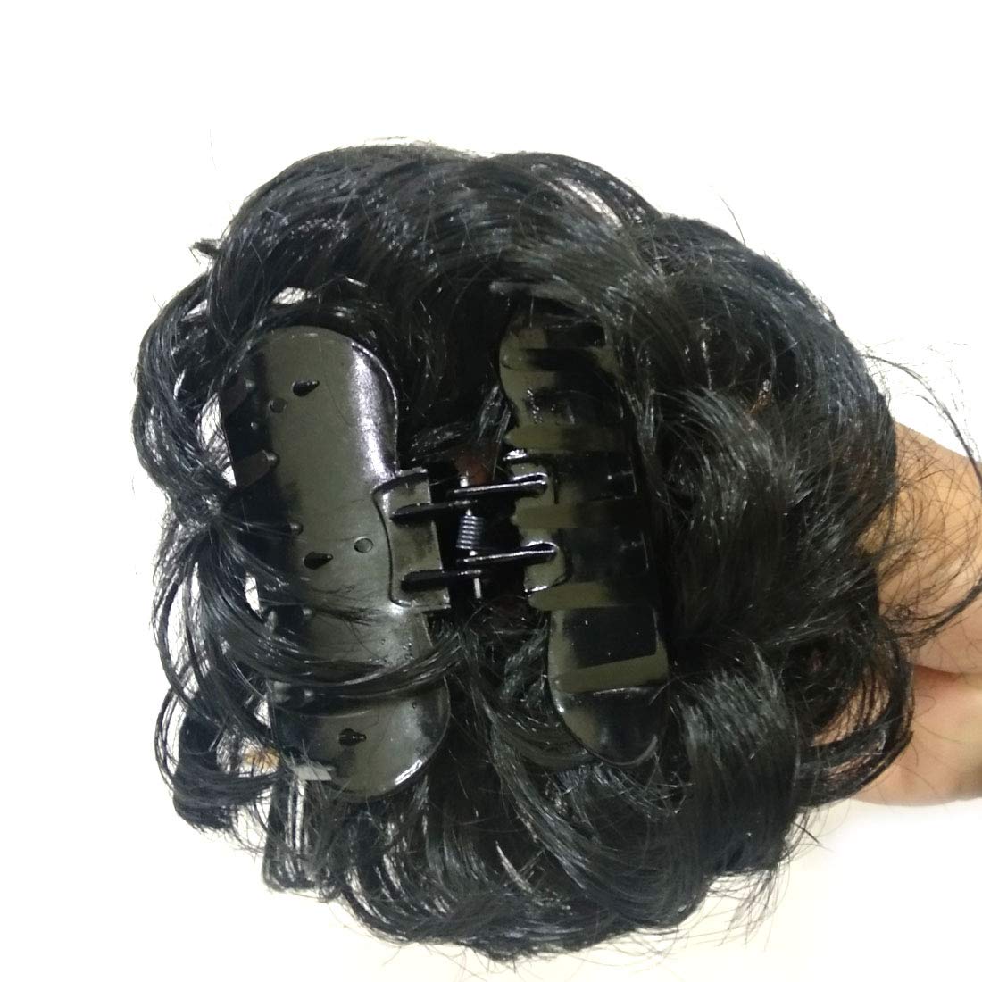 GuruEmbellish Set of 2 Funky Clutcher Hair Extensions - Black Hair Accessories for Women & Girls | Perfect for Parties, Weddings & Everyday Styling