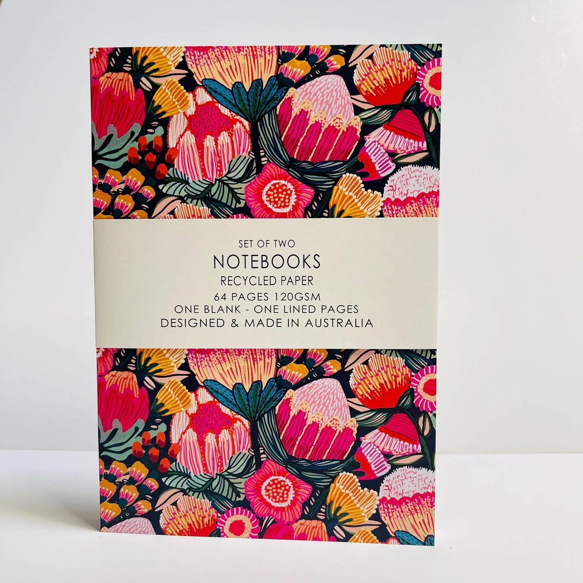 Flowers of Oz A5 Notebook Set - 3-Pack Lined Journal with Floral Design | Perfect for Journaling, Note Taking & Gift Giving