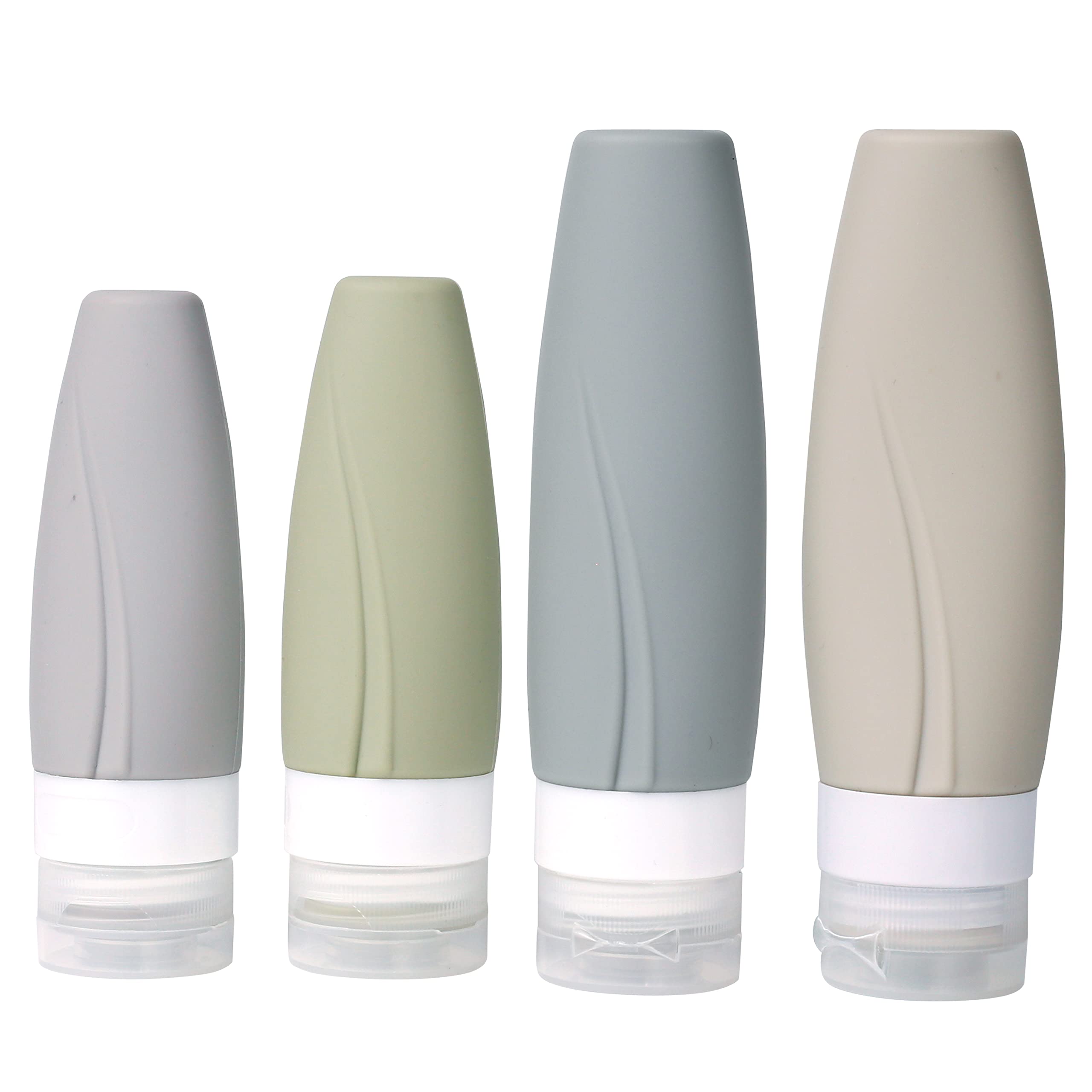 TSA Approved Leak Proof Silicone Travel Bottles Set - Refillable Empty Toiletry Containers for Shampoo, Lotion & Cosmetics | Perfect for Air Travel, Gym & Vacation Essentials