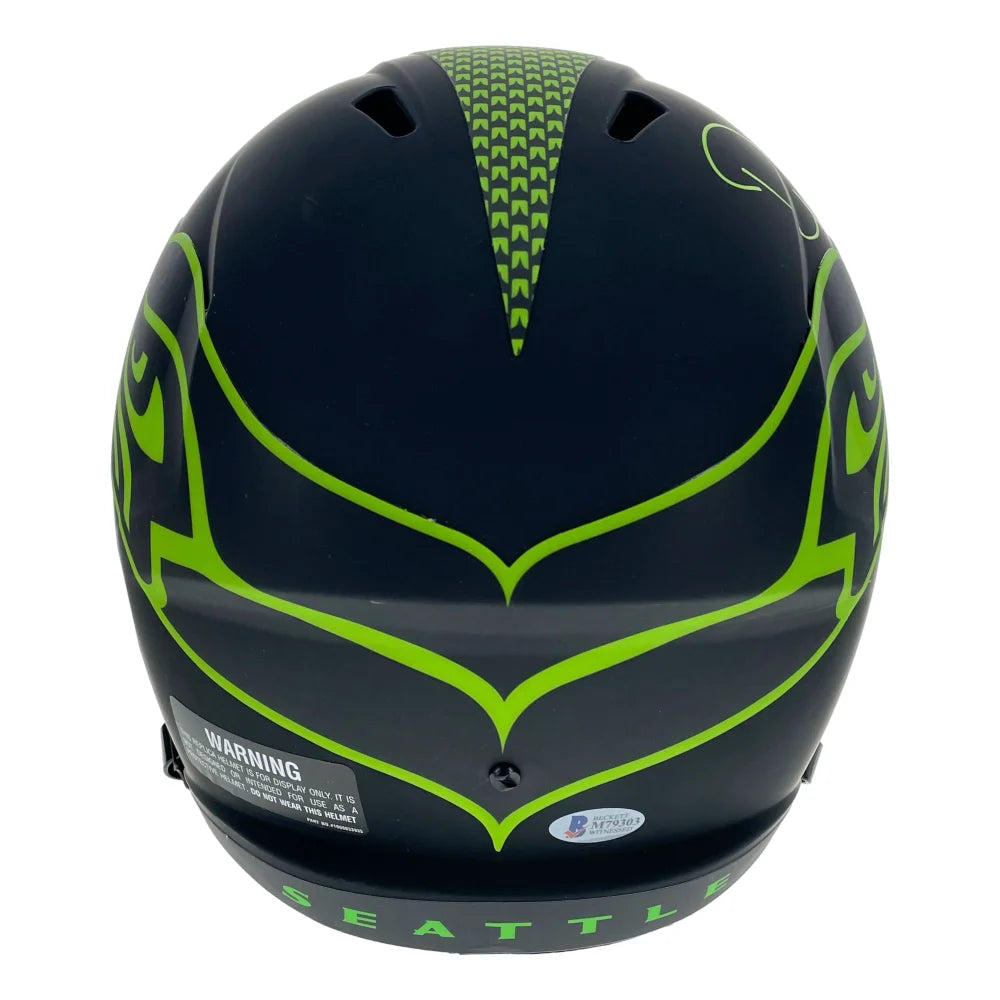 DK Metcalf Autographed Seattle Seahawks Football Helmet - Signed Speed Eclipse F/S - Perfect for Collectors, Fans & Sports Memorabilia Displays