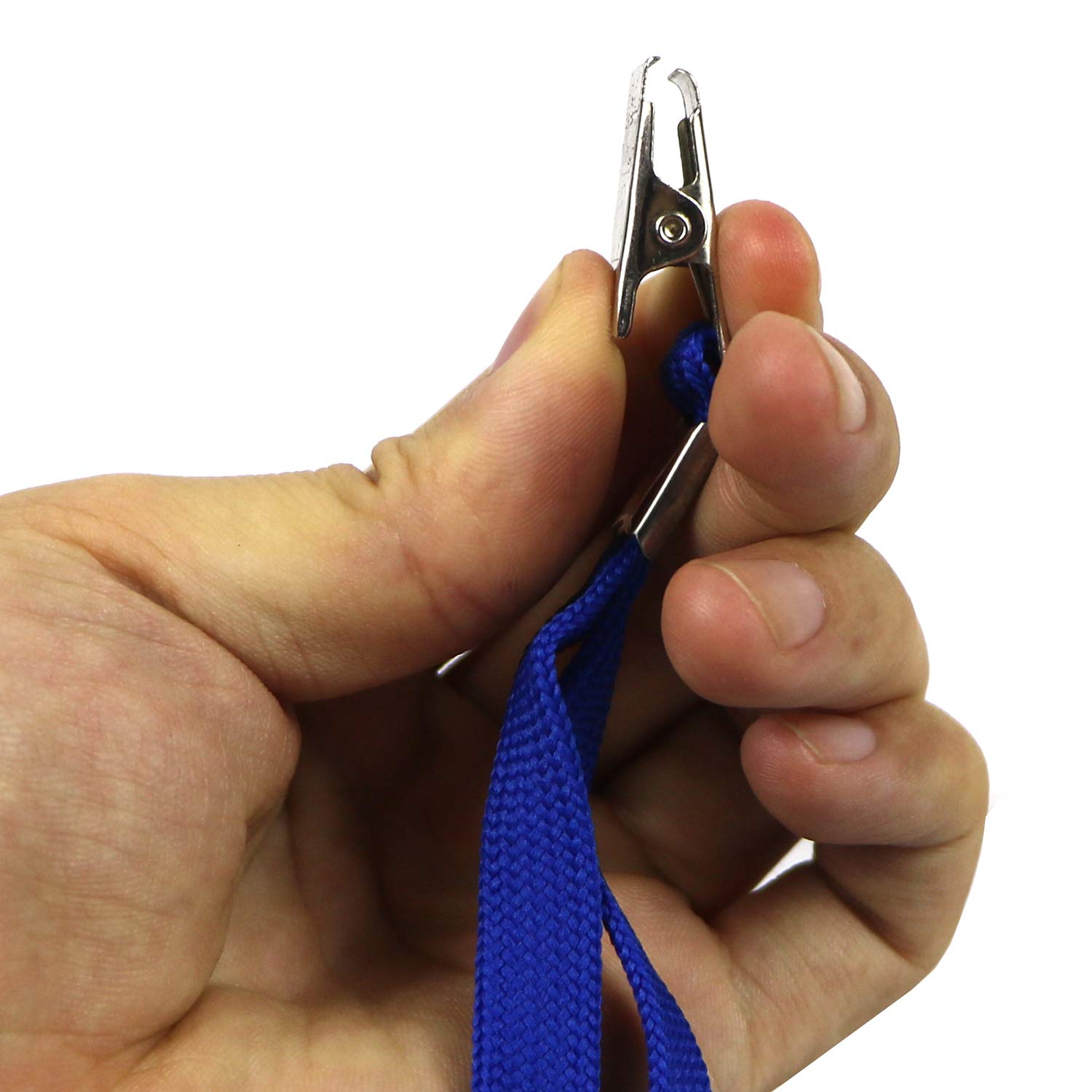 Ollain Bulk Cruise Lanyards with ID Clip - 100 Pack (Blue) for Events & Conferences